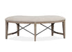 Paxton Place - Curved Bench With Upholstered Seat - Dovetail Gray Magnussen Furniture
