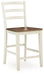 Brinfern - Barstool (Set of 2) - Brown / Antique White Signature Design by Ashley®