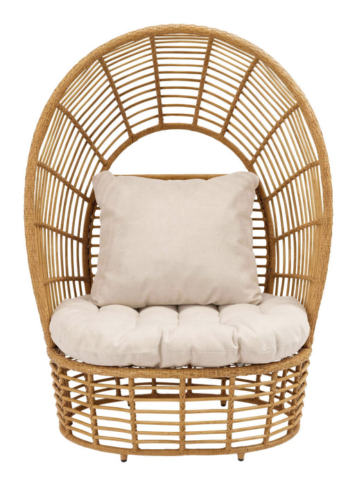 La Jolla - Accent Chair - White / Light Brown Zuo Modern