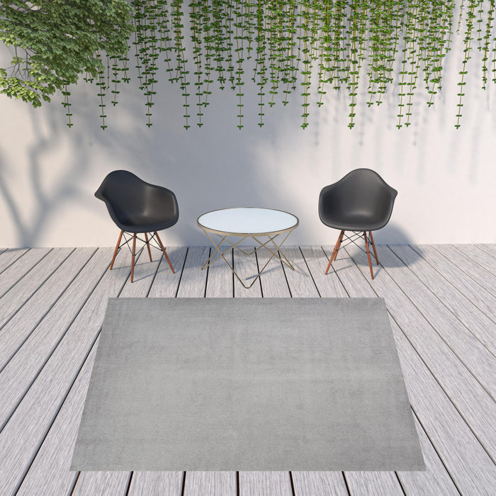 9' X 9' Square Non Skid Indoor / Outdoor Area Rug - Silver Gray