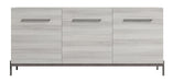 Mia - 3 Door Buffet - White / Gray / Silver Status Italy