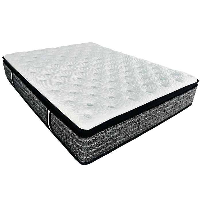 14" Premium Pocket Coil Hybrid Mattress With Gel Memory Foam, Super Plush - Gray / White - King Daily Nest
