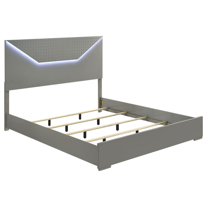 Pierce - Panel Bed LED Headboard Furniture Max