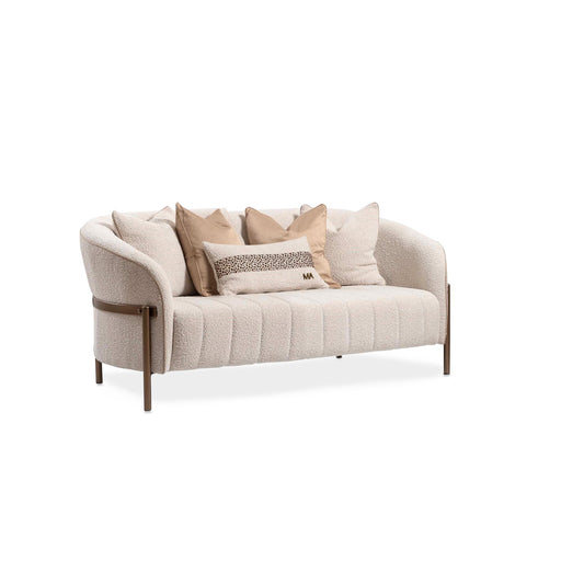 Lisbon - Loveseat - Oyster / Matte Bronze Michael Amini