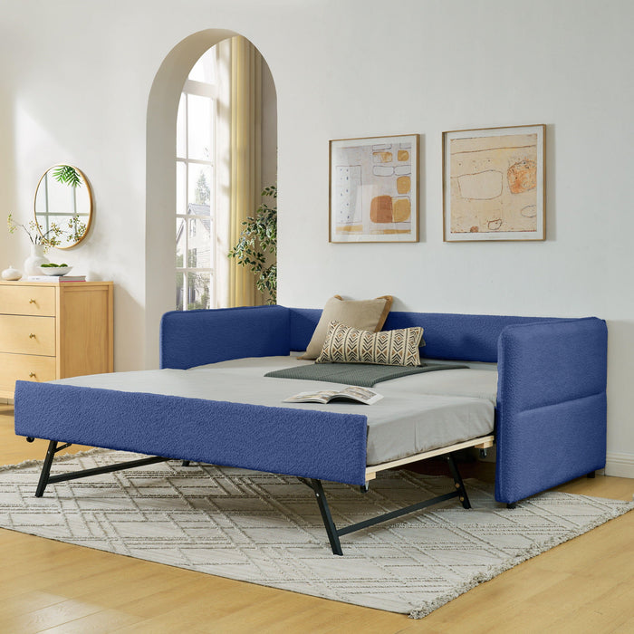 Upholstered Daybed With Pop Up Trundle Home Essentials