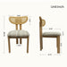 Striped Upholstered Rattan Back Dining Chairs (Set of 2) Home Essentials