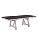 Maisie - Dining Table Top & Base - White / Dark Brown New Classic