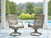 Rainier Ranch - Swivel Chair With Cushion (Set of 2) - Brown / Beige Signature Design by Ashley®