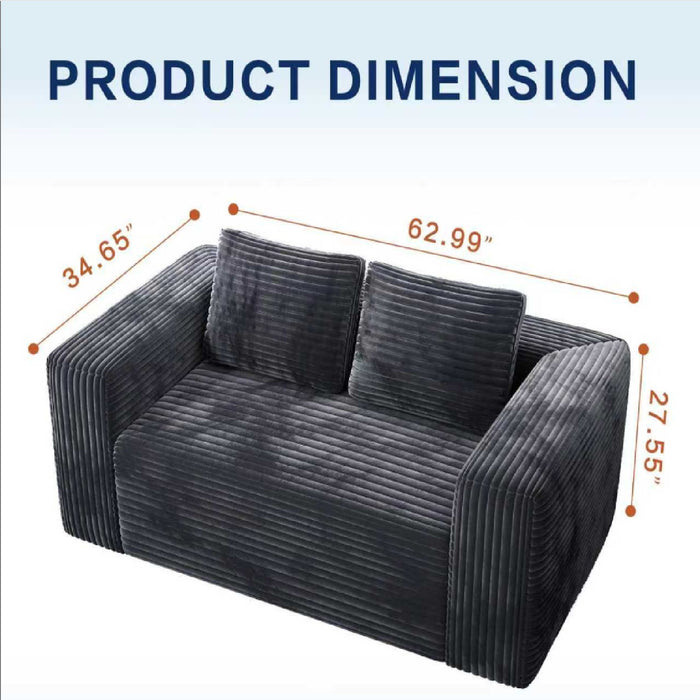 Cloud Loveseat Sofa Couch, 2 Seater Boneless Couch Home Essentials