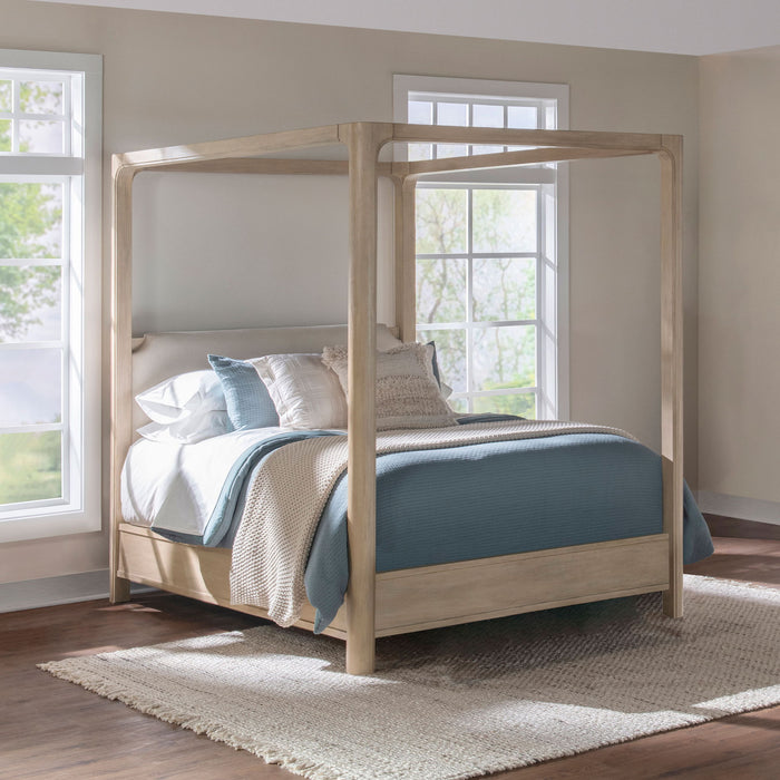 Flores - Eastern King Canopy Bed - Mango Color Furniture Max