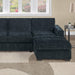 U - Sectional Sofa Upholstered LAF / RAF Chaise With Armless Loveseat And Chairs - Black Home Essentials