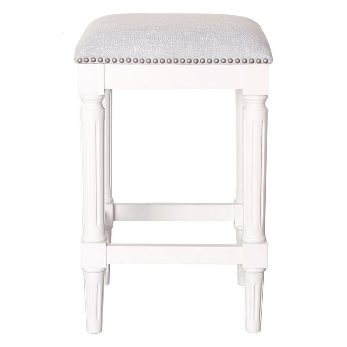 Square Stool With Upholstered Seat Home Essentials