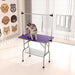 Folding Dog Pet Grooming Table Stainless Steel Frame Rubber Mat On Board With Adjustable Arm And Clamps Pet Dog Cat Grooming Table Daily Nest