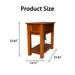 End Table With Drawer And Shelf For Living Room - Walnut Home Essentials