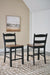 Valebeck - Barstool (Set of 2) - Black / Brown Signature Design by Ashley®