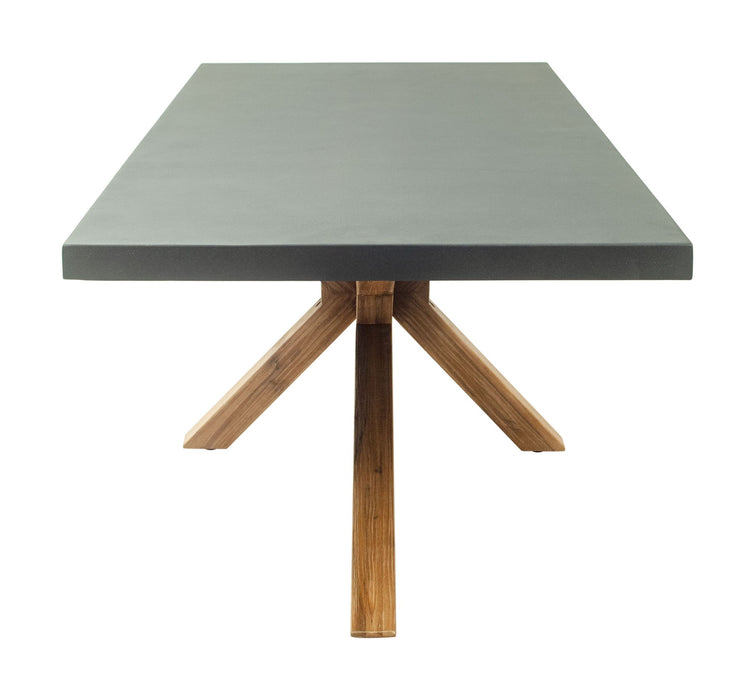 Suan - Outdoor Rectangular Dining Table - Gray Zuo Modern
