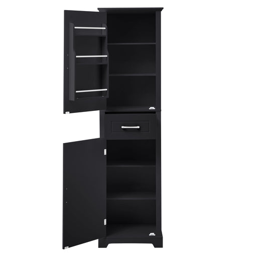 Tall Freestanding Bathroom Storage Cabinet With 2 Doors And Adjustable Shelves Hearth and Haven