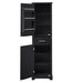 Tall Freestanding Bathroom Storage Cabinet With 2 Doors And Adjustable Shelves Hearth and Haven