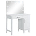 Elijah - Vanity Set With Lighting And Stool - White Furniture Max
