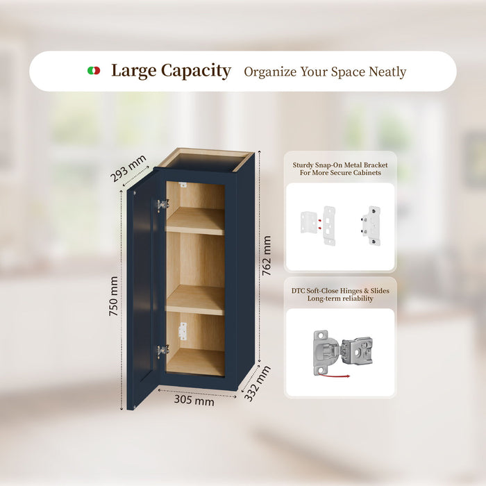 Shaker Wall Cabinet With 2 Adjustable Shelves Home Essentials
