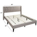 Platform Bed With Diamond Tufted Headboard Home Essentials