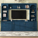 Arched Entertainment Center Wall Unit With Drawers, TV Stand Hearth and Haven