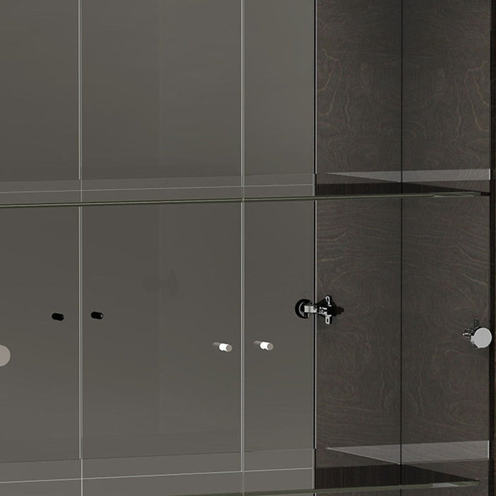 Accent Cabinet With One Drawer - Silver And Gray Brown