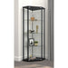 Lysander - 4 Shelf Curio Cabinet With Triangular Silhouette - Black Furniture Max