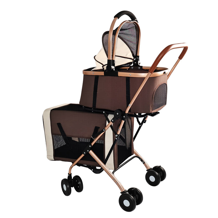 Double Pet Stroller For Dogs And Cats Daily Nest