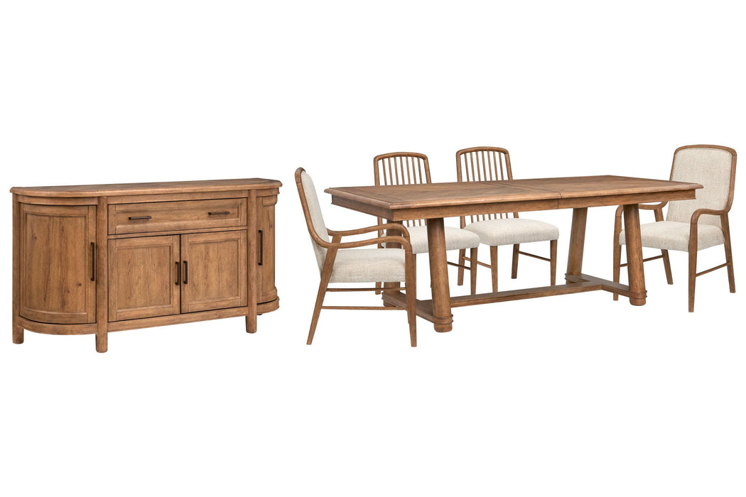 Woodward - Trestle Extendable Dining Table Set Magnussen Furniture