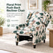 Wingback Recliner Chair With Padded Arms - Green Home Essentials