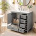 Bathroom Vanity With Sink Combo, 2 Soft Close Doors And 5 Drawers Hearth and Haven