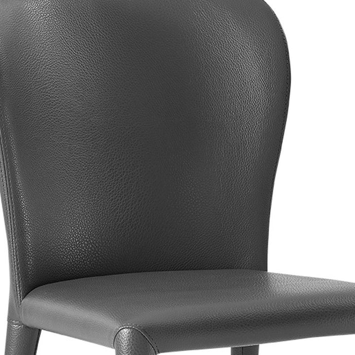 35" Faux Leather Dining Chairs (Set of 2) - Gray