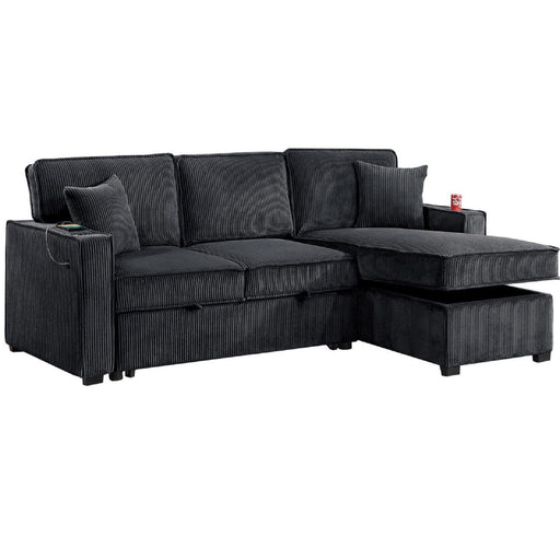 Convertible Sectional With USB / USB - C Port, Storage Chaise, Pull-Out Bed Home Essentials