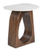 Vara - Side Table - White / Walnut Zuo Modern