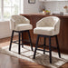 360 Degree Swivel Bar Stool & Stunning Nailhead Trim (Set of 2) - Beige Noble House