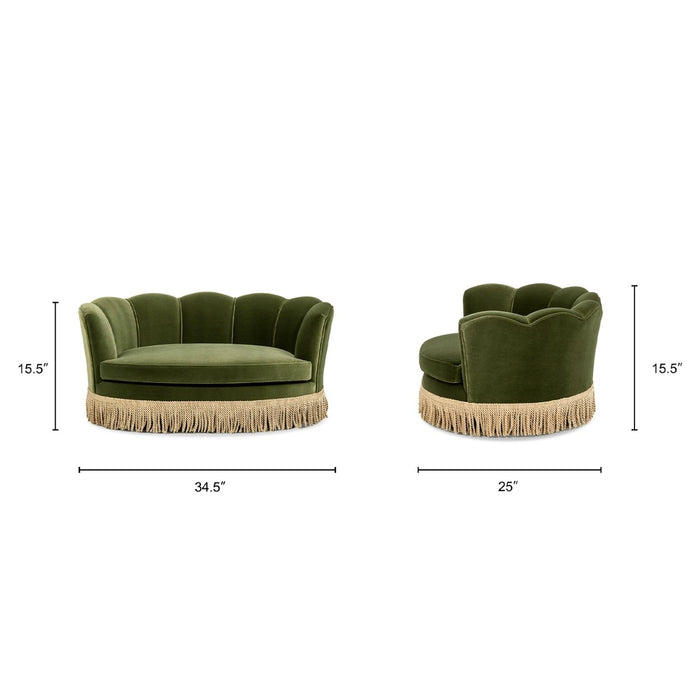 Clara - Scalloped Pet Sofa Bed Jennifer Taylor Home