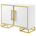 Synchrony - 2 Door Accent Cabinet With Art Deco Trim - White Furniture Max