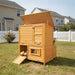 Chicken Coop, Large Chicken Coop With 3 Nesting Boxes, Foldable Ramp And Flip Up Asphalt Roof - Orange Daily Nest
