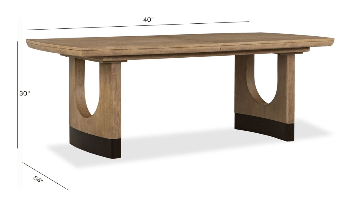 Tristan - Extendable Trestle Dining Table - Swiss Coffee Magnussen Furniture