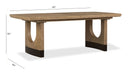 Tristan - Extendable Trestle Dining Table - Swiss Coffee Magnussen Furniture