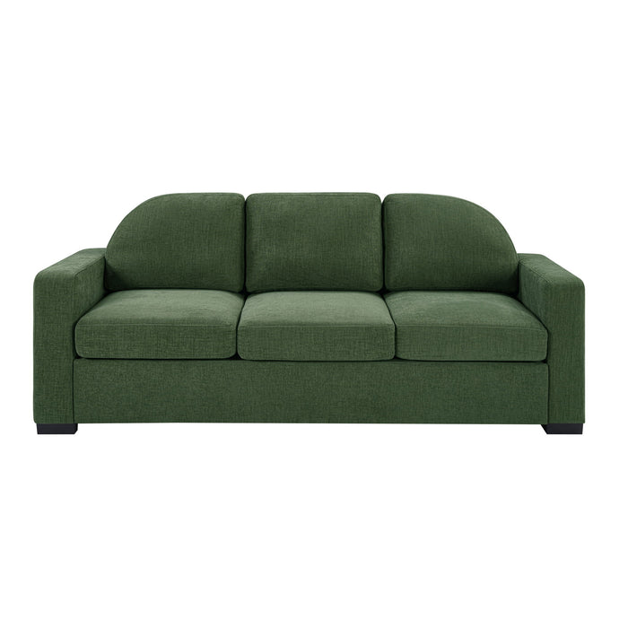 Modern 3 Seater Sofa With Curved Backrest Noble House
