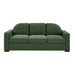 Modern 3 Seater Sofa With Curved Backrest Noble House