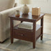Warm Shaker - End Table With Smooth Drawer Storage - Brown Simpli-Home