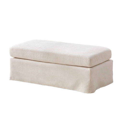 Wide Modern Upholstered Ottoman Foot Stool Home Essentials