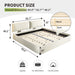 Cloud Bed Frame With Oversized Padded Movable Headboard Home Essentials