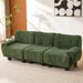 3 Seater Sofa Couch With Curved Armrests Noble House