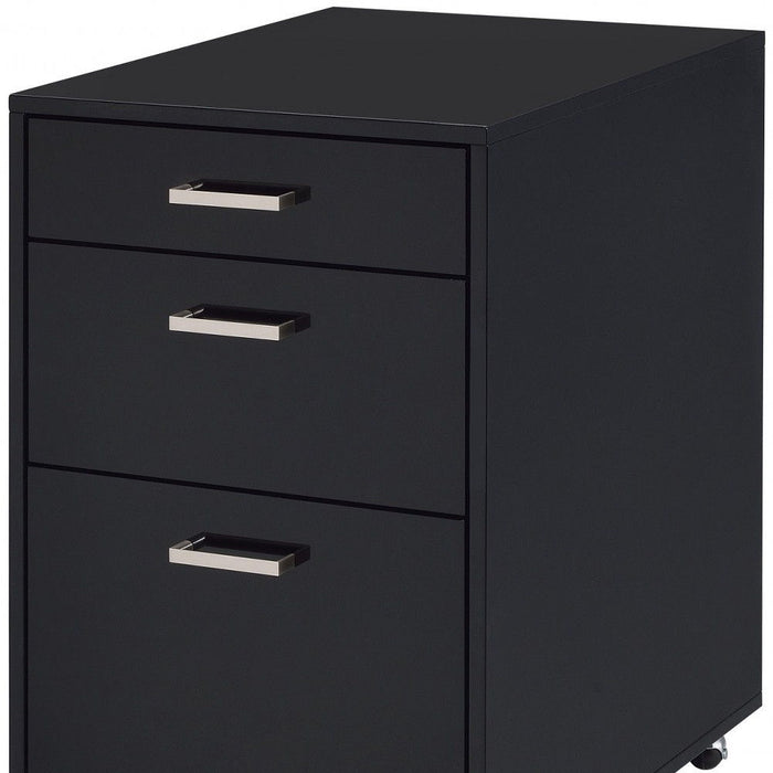 Standard Accent Cabinet With Three Drawers - Black