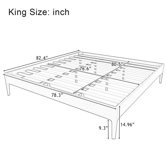 Modern Minimalist Style Platform Bed Hearth and Haven