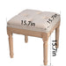 Small Padded Square Ottoman Bench For Living Room - Beige Home Essentials